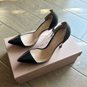 Gianvito Rossi Black Transparent Heels